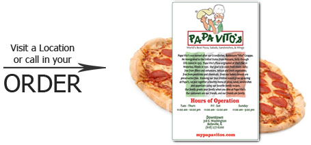Papa Vitos Menu