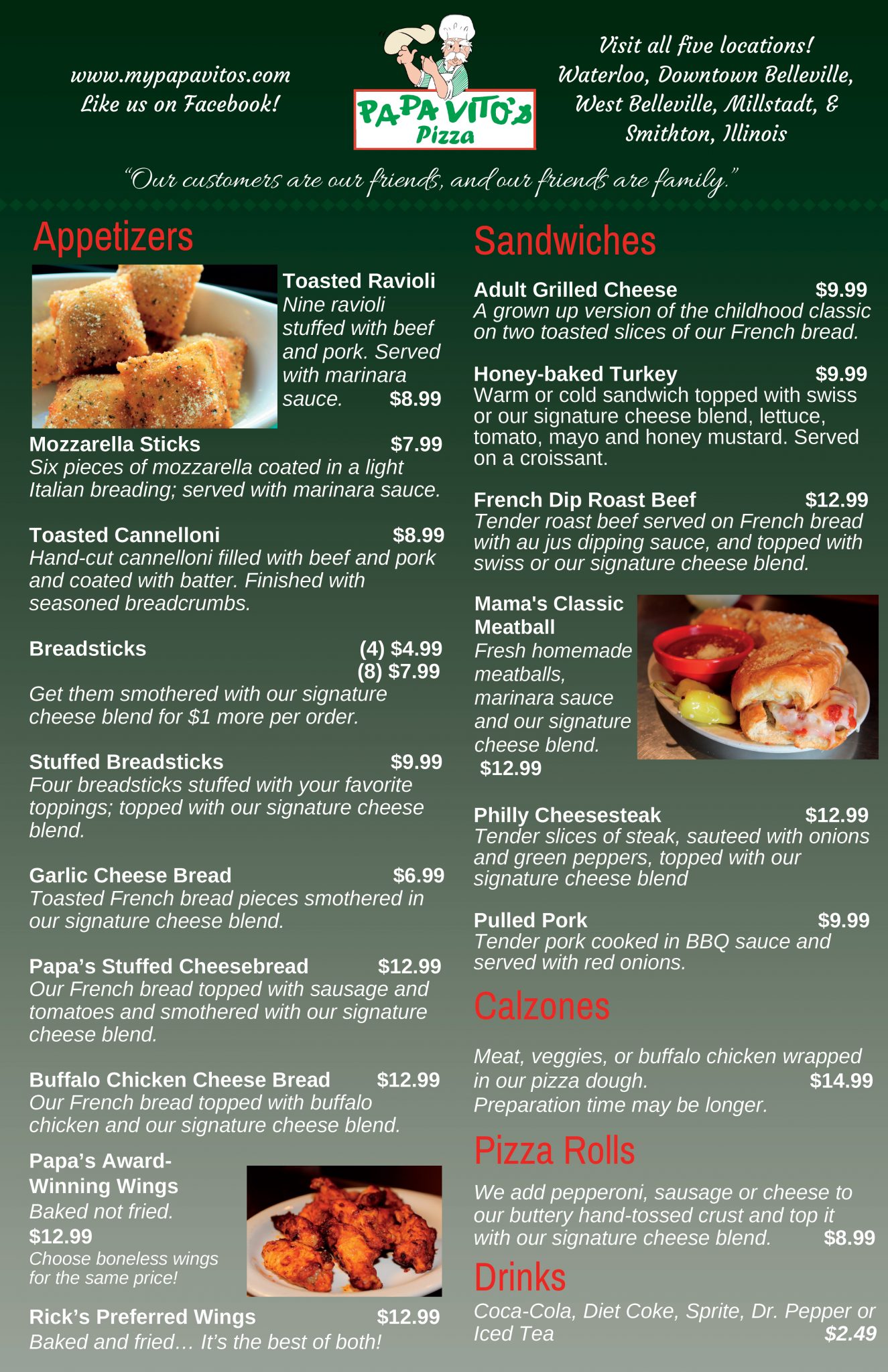 Papa Murphys Menu - v8ltw69